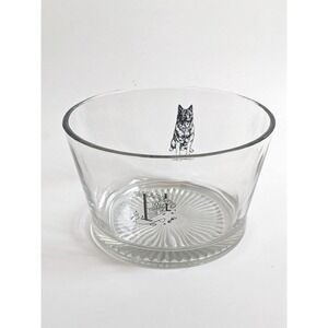 Vintage Sacramento Dog Training Club Glass Ice Bucket‎ German Shepherd Graphic